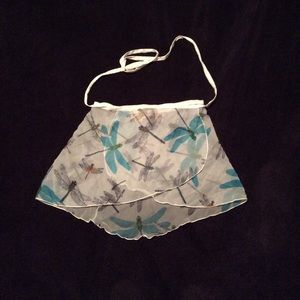 Mirella Wrap Dance Skirt in Dragonfly Print